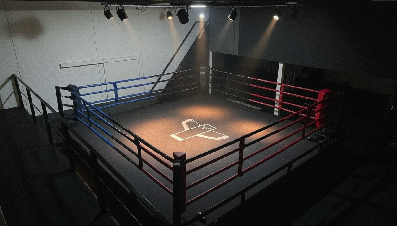 De boksring van Tribe Kickboxing Club